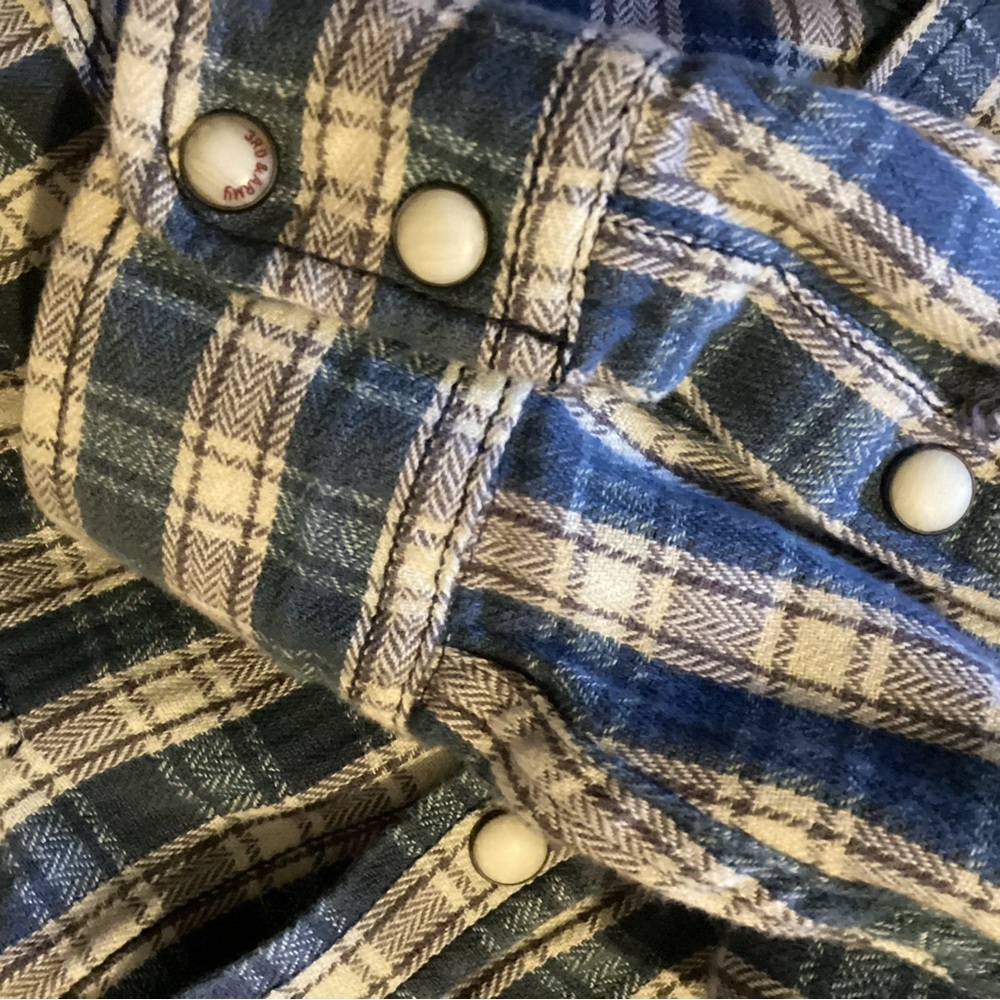 Mens pearl button up long sleeve rare